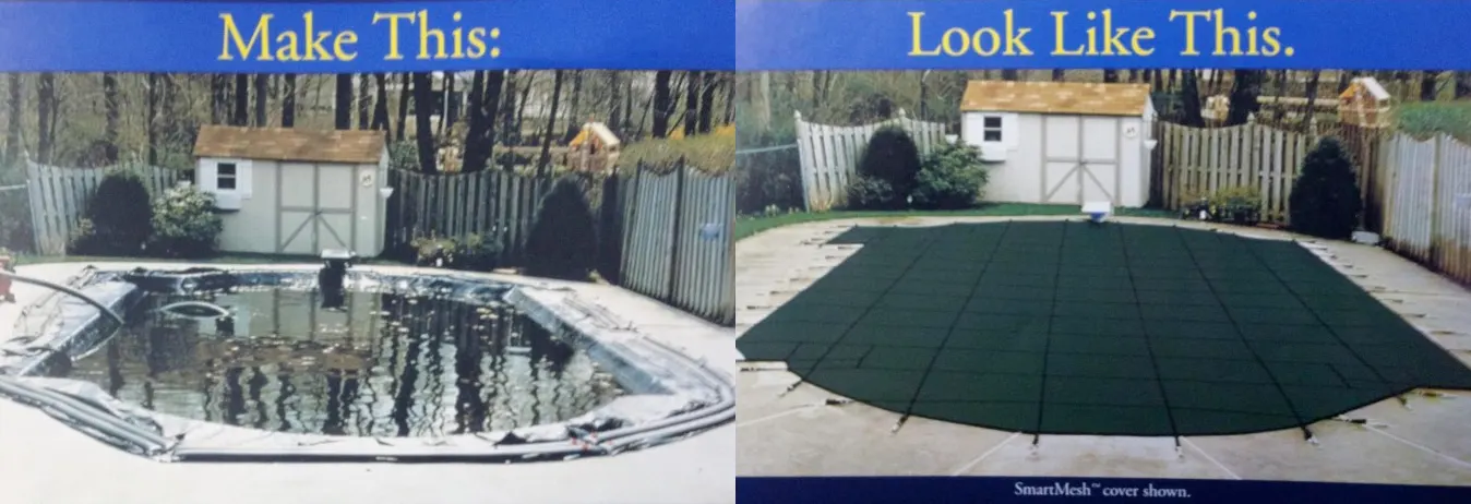 Before and After Pool Cover